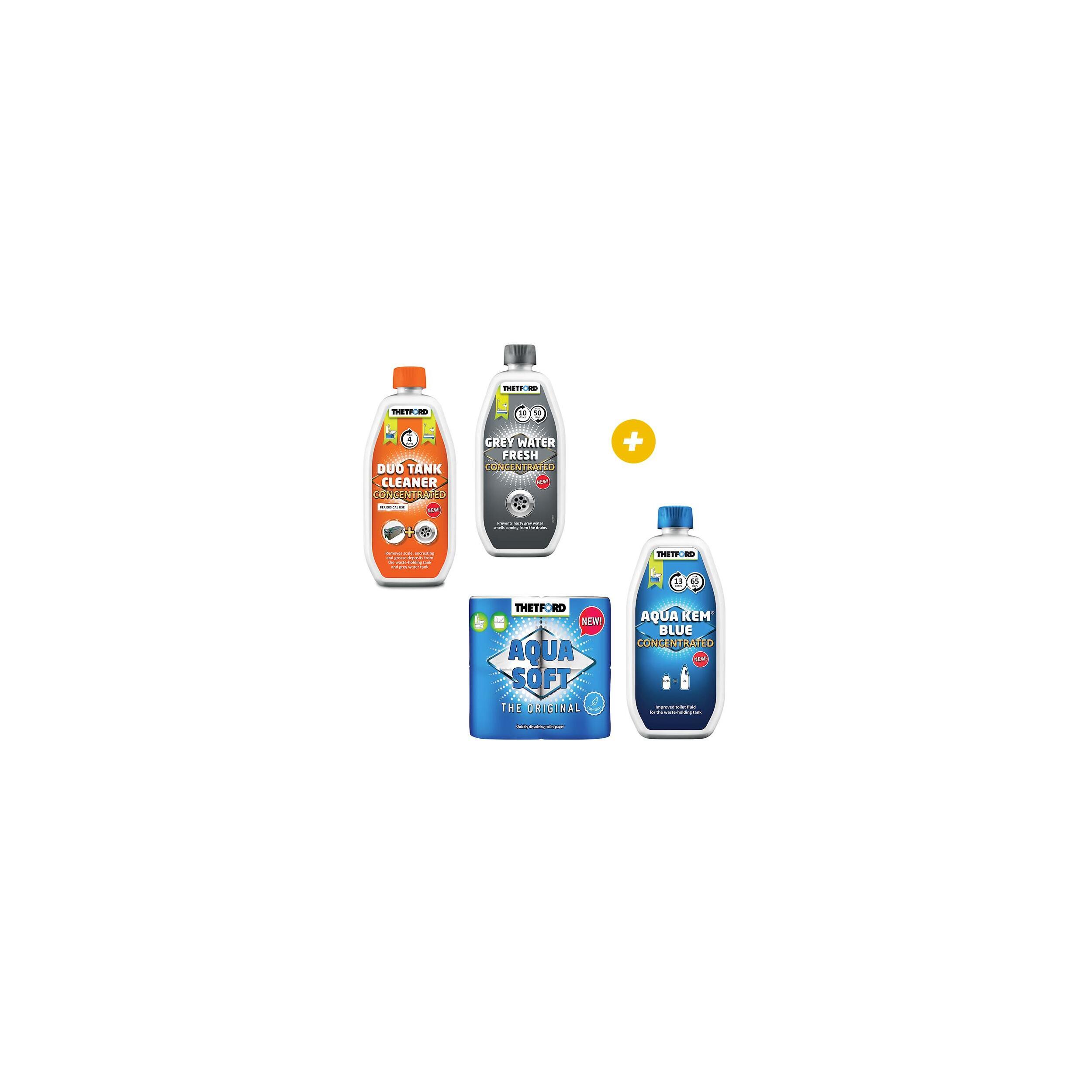 Pack Duo tank cleaner concentre + grey water + 2 aqua