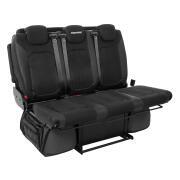 Banquette-lit coulissante ISOFIX revêtement noir/noir : 3 passagers -118 cm - base basse