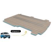 Plancher composite monobloc VW T5/T6 : L1 - 4 rails - Weathered Teak & Ebony
