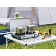 Réchaud à gaz 2 feux Camping Kitchen Grill & Go R