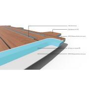 Plancher composite monobloc Mercedes Vito 2014 - : L3 - 4 rails - Clipper 536