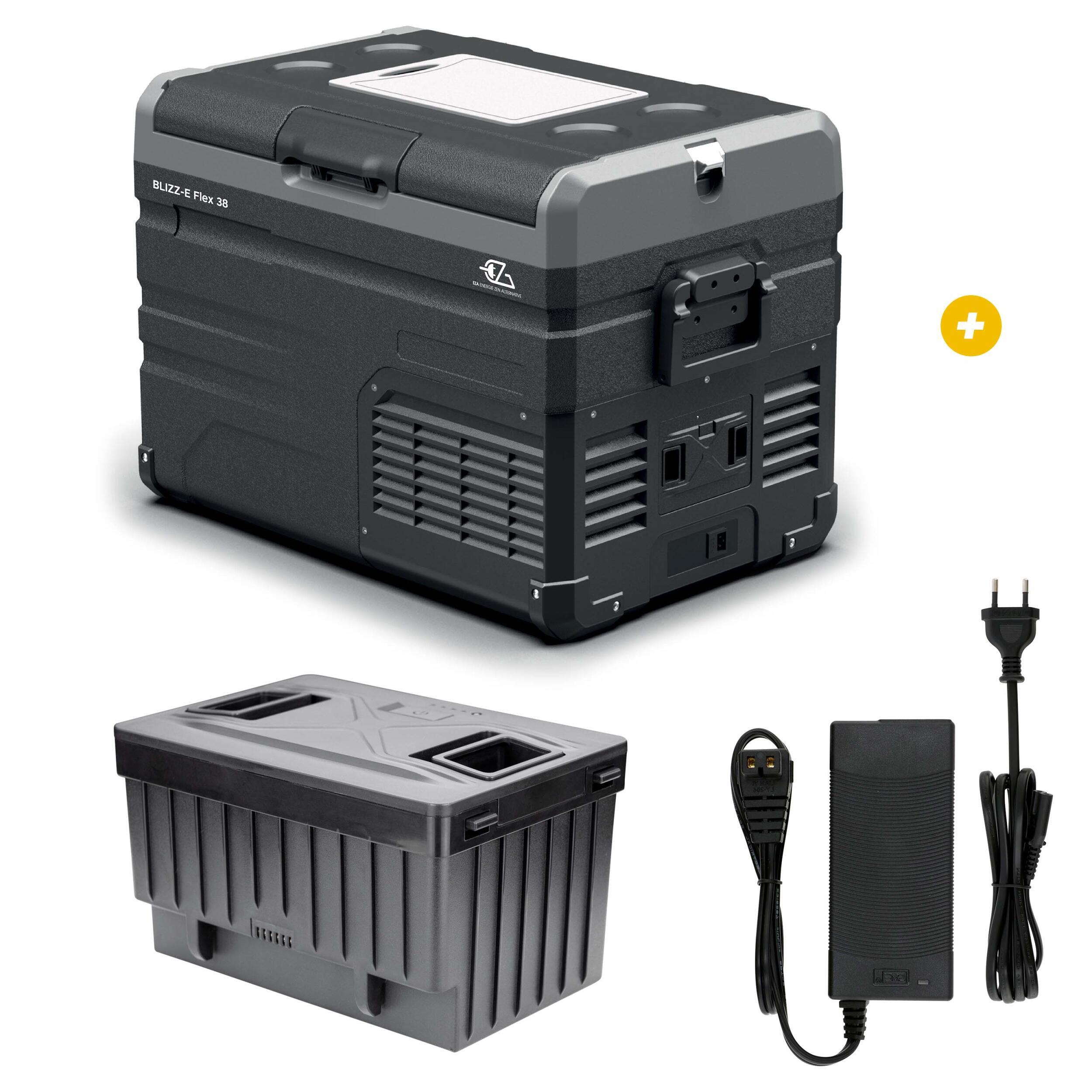 Glacière à compression Blizz-E Flex - 47 litres + Adaptateur + Batterie amovible