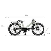 Vélo à assistance électrique pliant 24'' Evening Origins : Vert Sauge