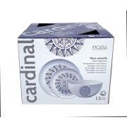 Pack vaisselle mélamine 12 pièces Cardinal