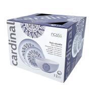 Pack vaisselle mélamine 12 pièces Cardinal