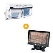 Pack vision arrière : - Caméra filaire double optique blanche  18 leds
