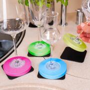 Ensemble d'aptateurs aimantés Arc en ciel pour verres à pied