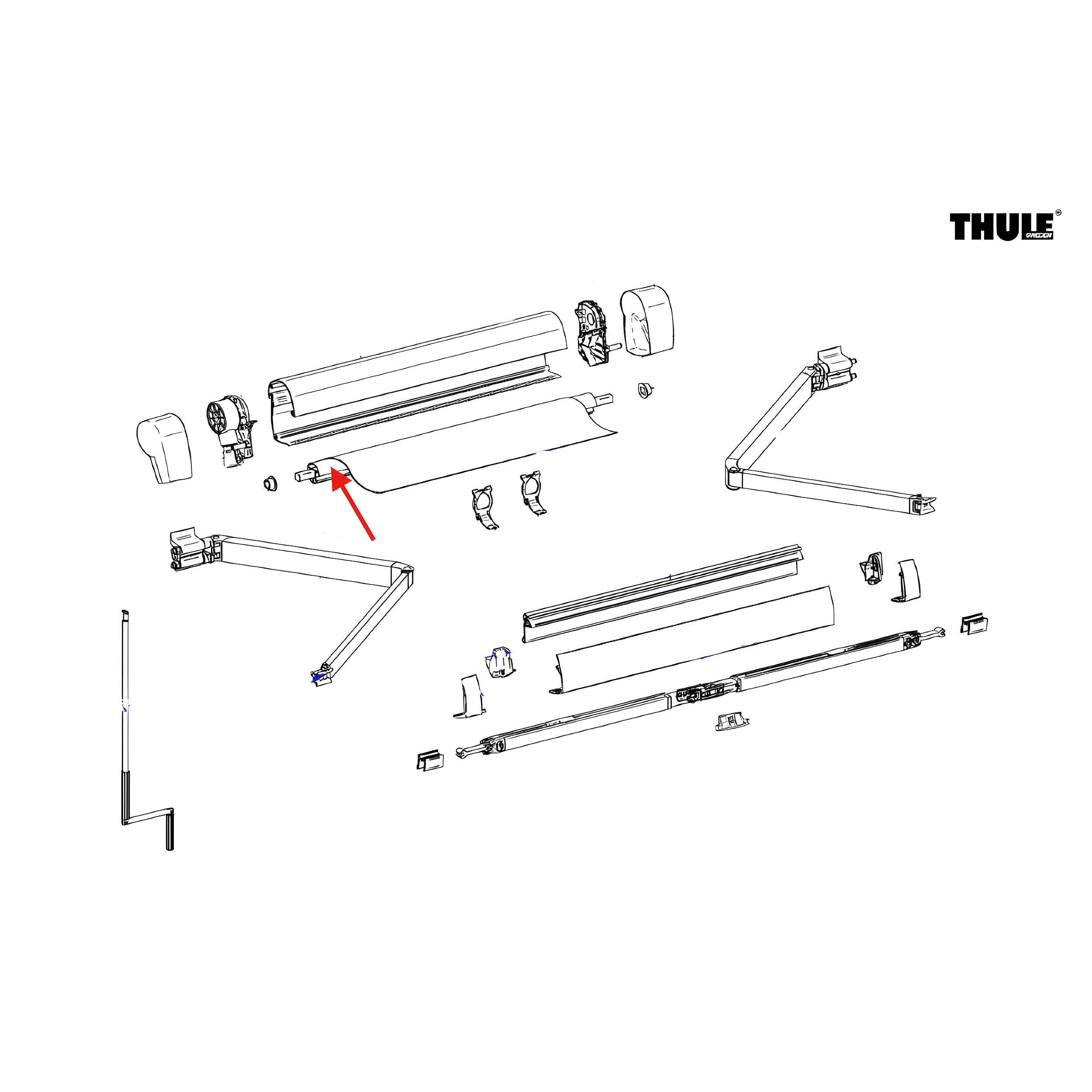 Ensemble tube roulant 5102 2,6 m
