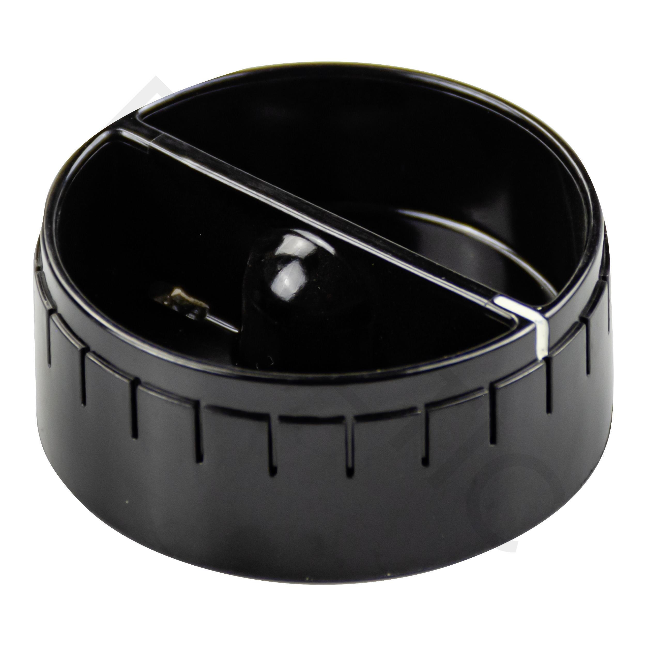 bouton tournant noir