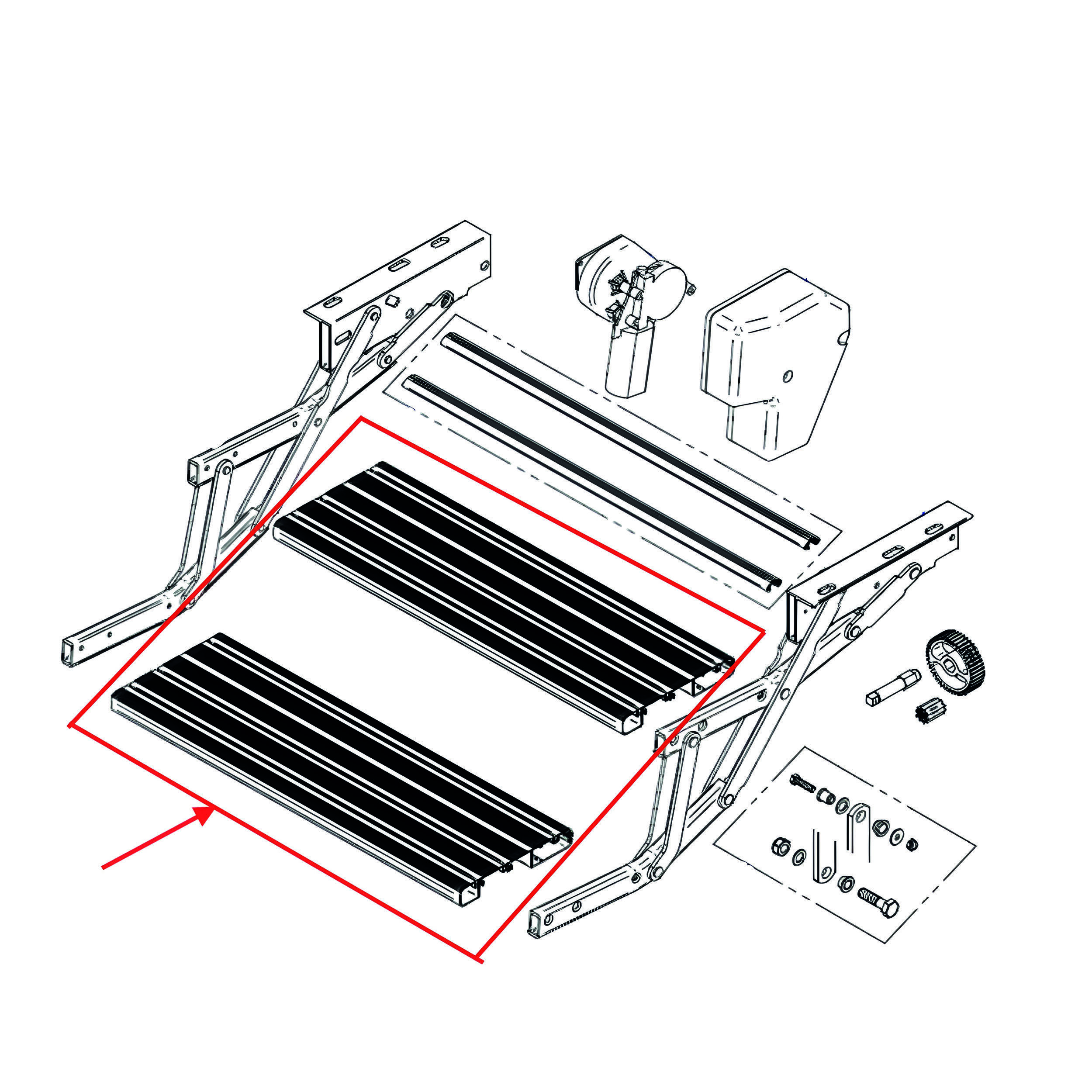 Marche 650mm (lot de 2)
