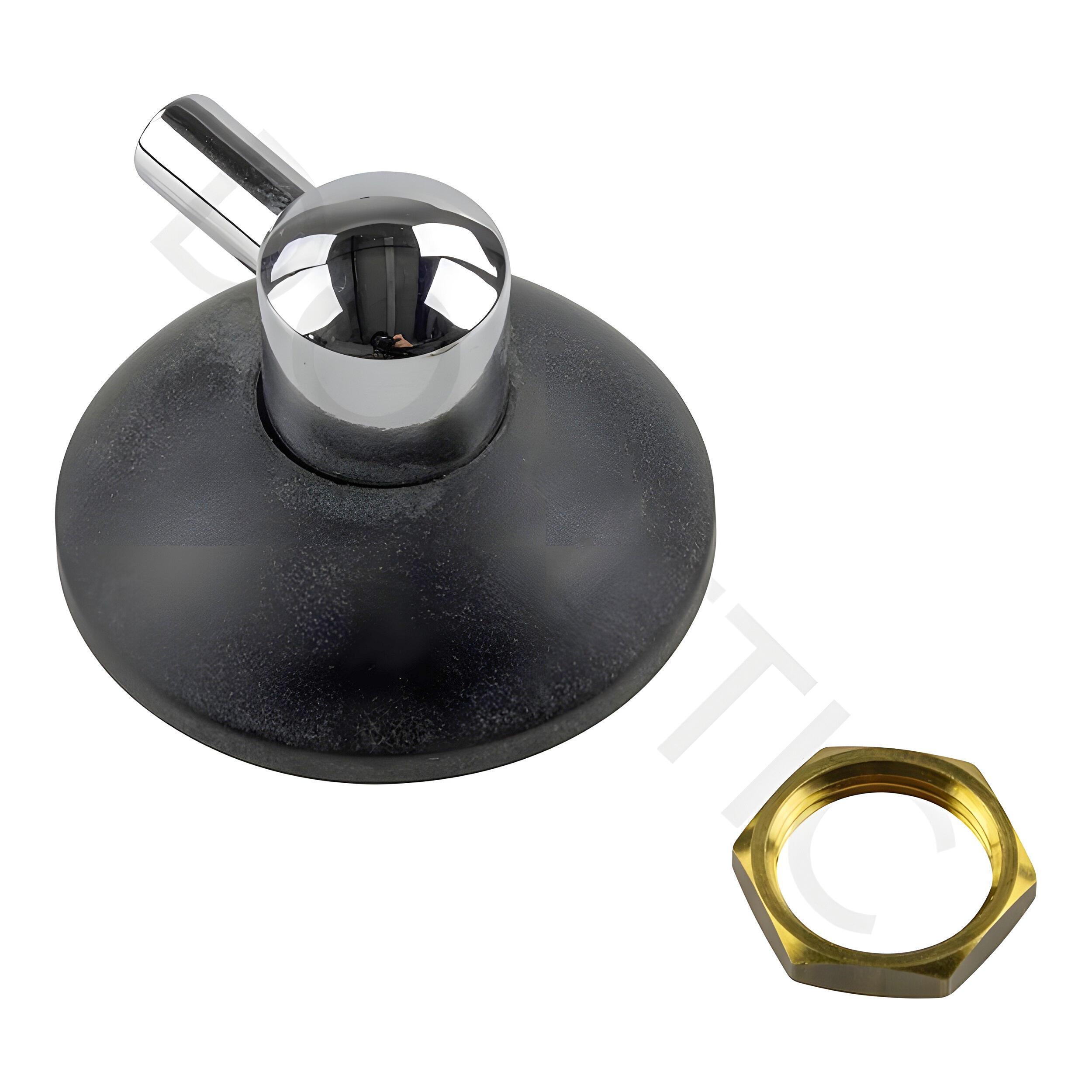 bouton tournant complet chromé