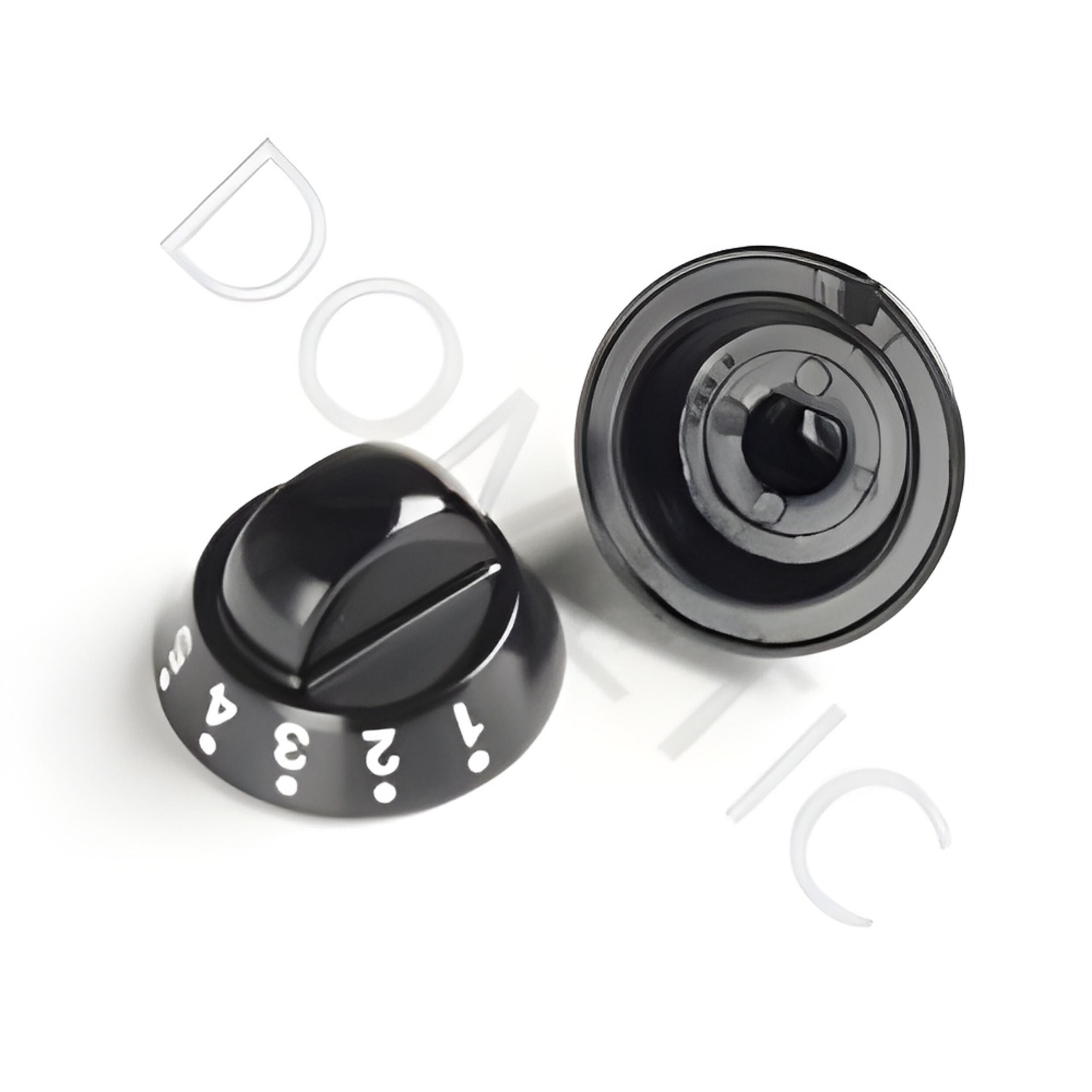 Bouton tournant noir pour four Dométic