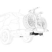 Bras pivotant pour porte vélos : Ouverture par la droite