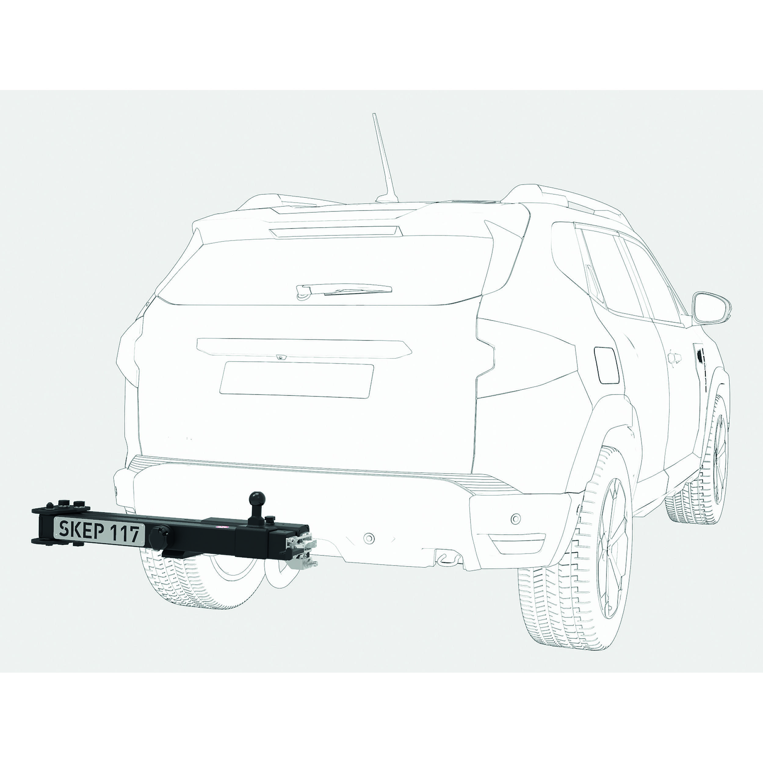 Bras pivotant pour porte vélos